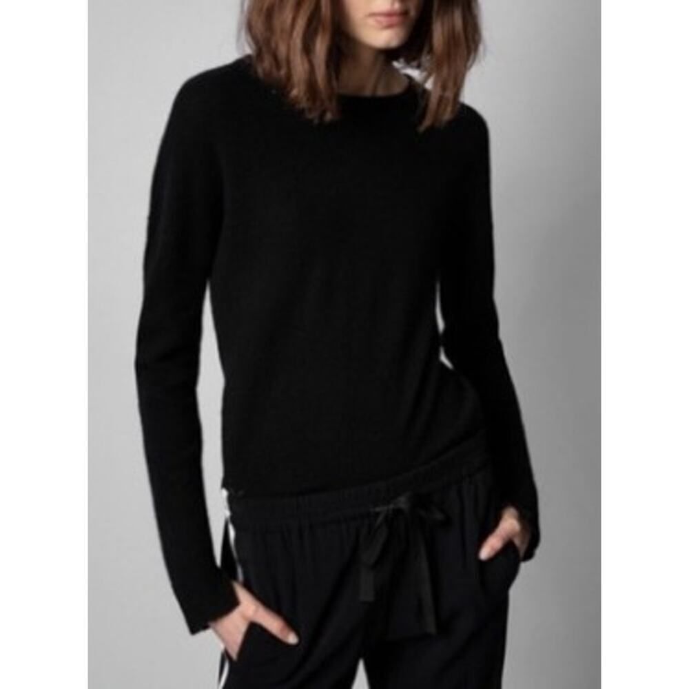 Zadig & Voltaire Cicy Patch Lighting Bolt Merino Wool Sweater Sz. M